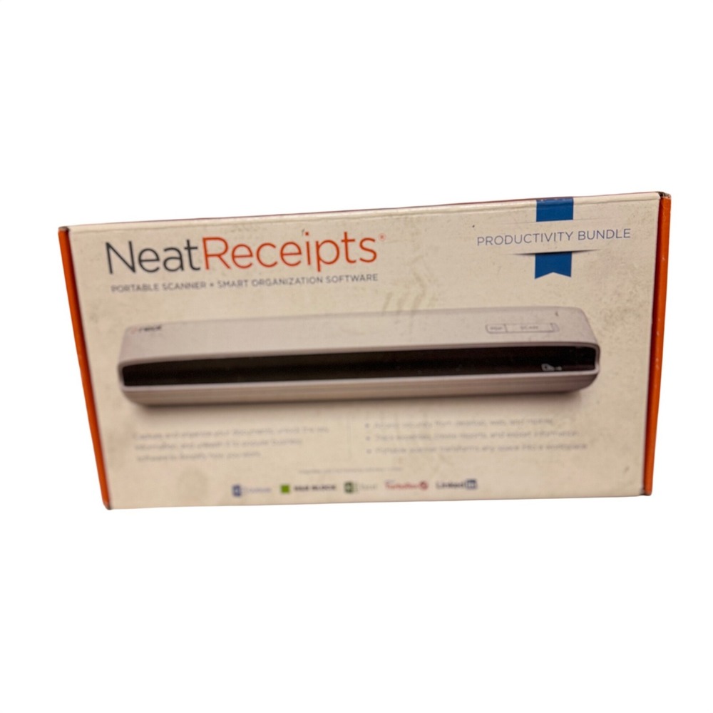 NeatReceipts Portable Scanner Smart Organization Software Productivity Bundle